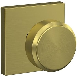 image:imageSCHLAGE Custom FC21 BWE 608 COL Bowery Knob with Collins Trim HallCloset and BedBath Lock Satin Brass