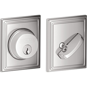 image:imageSCHLAGE Lock Company Single Cylinder Deadbolt with Addison Trim Bright Chrome B60 N ADD 625