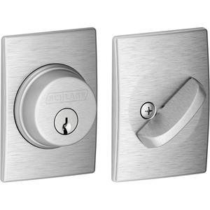 image:imageSchlage B60 N CEN 619 Deadbolt with Century Trim Keyed 1 Side Highest Residential Security Satin NickelSatin Chrome