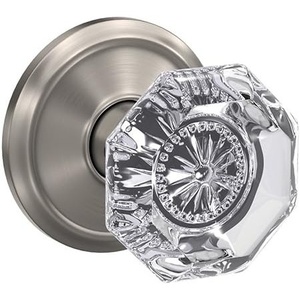 image:imageSchlage Custom FC21 ALX 716 CAM Alexandria Glass Knob with Camelot Trim HallCloset and BedBath Lock Aged BronzeSatin Nickel
