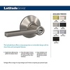 image:imageSCHLAGE F51A LAT 619 COL Latitude Lever with Collins Trim Keyed Entry Lock Satin NickelPack of 1