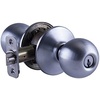 image:imageSCHLAGE F51A ORB 626 Orbit Knob Keyed Entry Lock Satin Chrome