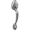 image:imageSCHLAGE Scht9Schlage FE285 PLY 626 ORB Plymouth Trim Lower Half Front Entry Handleset with Orbit Knob Satin ChromePack of 1