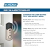 image:imageSCHLAGE ZWave Connect Camelot Touchscreen Deadbolt with BuiltIn Alarm Works with Amazon Alexa via Wink Aged Bronze FE469NX ACC 716 CAM LHSatin Nickel