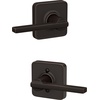image:imageSchlage F10 LAT 619 Latitude Door Lever Hall amp Closet Passage Lock Satin NickelAged Bronze