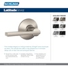 image:imageSchlage F10 LAT 619 Latitude Door Lever Hall amp Closet Passage Lock Satin NickelAged Bronze