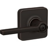 image:imageSchlage F10 LAT 619 Latitude Door Lever Hall amp Closet Passage Lock Satin NickelAged Bronze