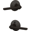 image:imageSchlage F10 LAT 619 Latitude Door Lever Hall amp Closet Passage Lock Satin NickelAged Bronze