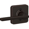 image:imageSchlage F10 LAT 619 Latitude Door Lever Hall amp Closet Passage Lock Satin NickelAged Bronze