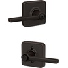 image:imageSchlage F10 LAT 619 Latitude Door Lever Hall amp Closet Passage Lock Satin NickelAged Bronze