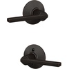 image:imageSchlage F10 LAT 619 Latitude Door Lever Hall amp Closet Passage Lock Satin NickelAged Bronze