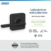 image:imageSchlage F10 LAT 619 Latitude Door Lever Hall amp Closet Passage Lock Satin NickelMatte Black