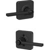 image:imageSchlage F10 LAT 619 Latitude Door Lever Hall amp Closet Passage Lock Satin NickelMatte Black