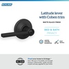 image:imageSchlage F10 LAT 619 Latitude Door Lever Hall amp Closet Passage Lock Satin NickelMatte Black