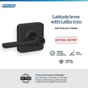 image:imageSchlage F10 LAT 619 Latitude Door Lever Hall amp Closet Passage Lock Satin NickelMatte Black
