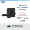 image:imageSchlage F10 LAT 619 Latitude Door Lever Hall amp Closet Passage Lock Satin NickelMatte Black