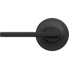 image:imageSchlage F10 LAT 619 Latitude Door Lever Hall amp Closet Passage Lock Satin NickelMatte Black