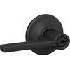 image:imageSchlage F10 LAT 619 Latitude Door Lever Hall amp Closet Passage Lock Satin NickelMatte Black