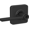 image:imageSchlage F10 LAT 619 Latitude Door Lever Hall amp Closet Passage Lock Satin NickelMatte Black