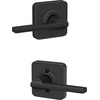 image:imageSchlage F10 LAT 619 Latitude Door Lever Hall amp Closet Passage Lock Satin NickelMatte Black