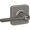 image:imageSchlage F10 LAT 619 Latitude Door Lever Hall amp Closet Passage Lock Satin NickelSatin Nickel