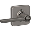 image:imageSchlage F10 LAT 619 Latitude Door Lever Hall amp Closet Passage Lock Satin NickelSatin Nickel