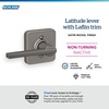 image:imageSchlage F10 LAT 619 Latitude Door Lever Hall amp Closet Passage Lock Satin NickelSatin Nickel