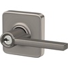image:imageSchlage F10 LAT 619 Latitude Door Lever Hall amp Closet Passage Lock Satin NickelSatin Nickel