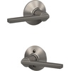 image:imageSchlage F10 LAT 619 Latitude Door Lever Hall amp Closet Passage Lock Satin NickelSatin Nickel