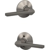 image:imageSchlage F10 LAT 619 Latitude Door Lever Hall amp Closet Passage Lock Satin NickelSatin Nickel
