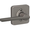 image:imageSchlage F10 LAT 619 Latitude Door Lever Hall amp Closet Passage Lock Satin NickelSatin Nickel
