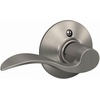 image:imageSchlage F10 V ACC 619 Accent Door Lever Hall amp Closet Passage Lock Pack of 1 Satin NickelSatin Nickel
