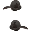 image:imageSchlage F10 V ACC 716 Accent Door Lever Hall amp Closet Passage Lock Aged Bronze1 Pack