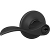 image:imageSchlage F51A Acc 622 COH Accent Door Lever with Cohen Trim Keyed Entry Lock Matte Black