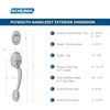 image:imageSchlage F58 PLY 716 Plymouth Exterior Handleset with Deadbolt Aged Bronze Exterior Half Only