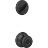 image:imageSchlage FB50N G GEO 622 Single Cylinder Deadbolt and Keyed Entry Georgian Knob Matte BlackPack of 1