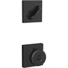 image:imageSchlage FB55 N G BWE 622 COL Single Cylinder Deadbolt and Keyed Entry Bowery Knob with Collins Trim Matte BlackPack of 1