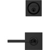 image:imageSchlage FB55N G LAT 622 COL Single Cylinder Deadbolt and Keyed Entry Latitude Lever with Collins Trim Matte BlackPack of 1