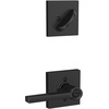 image:imageSchlage FB55N G LAT 622 COL Single Cylinder Deadbolt and Keyed Entry Latitude Lever with Collins Trim Matte BlackPack of 1