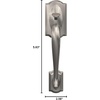 image:imageSchlage FE285 CAM 619 FLA LH Camelot Front Entry Handleset with LeftHanded Flair Lever Lower Half Grip Satin NickelSatin Nickel