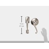 image:imageSchlage FE285 CAM 619 FLA LH Camelot Front Entry Handleset with LeftHanded Flair Lever Lower Half Grip Satin NickelSatin Nickel