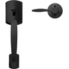 image:imageSchlage FE285 GRW 622 DEL LH Greenwich Front Entry Handleset with Left Handed Delfayo Door Lever Lower Half Grip Matte BlackMatte Black