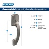 image:imageSchlage FE285 GRW 622 DEL LH Greenwich Front Entry Handleset with Left Handed Delfayo Door Lever Lower Half Grip Matte BlackMatte Black