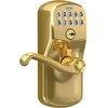 image:imageSchlage FE595 V PLY 505 FLA Plymouth Keypad Entry with FlexLock and Flair Lever Bright BrassBright Brass