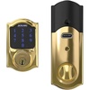 image:imageSCHLAGE BE469NX Camelot Electronic Touchscreen Deadbolt C Keyway with 12344 Latch 10116 Strike Bright Brass FinishBright Brass
