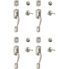 image:imageSCHLAGE Lock Company Camelot Single Cylinder Handleset and Left Hand Accent Lever Satin Nickel F60 CAM 619 Acc LH Pack of 4Standard Interior Trim Pack of 4