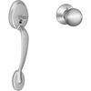 image:imageSCHLAGE Scht9Schlage FE285 PLY 626 ORB Plymouth Trim Lower Half Front Entry Handleset with Orbit Knob Satin ChromePack of 1