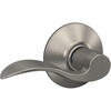 image:imageSchlage F10 V ACC 619 Accent Door Lever Hall amp Closet Passage Lock Pack of 1 Satin NickelSatin Nickel