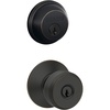 image:imageSchlage FB50 N V BWE 716 Single Cylinder Deadbolt and Keyed Entry Bowery Knob Aged BronzePack of 1