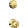 image:imageSchlage FB50 V PLY 505 605 Single Cylinder Deadbolt and Keyed Entry Plymouth Knob Bright Brass